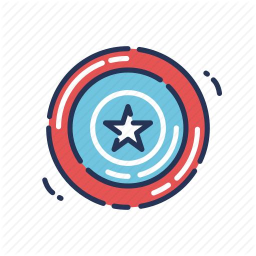 Collection Of Free America Vector Captain Shield - Captain America Icon (512x512)