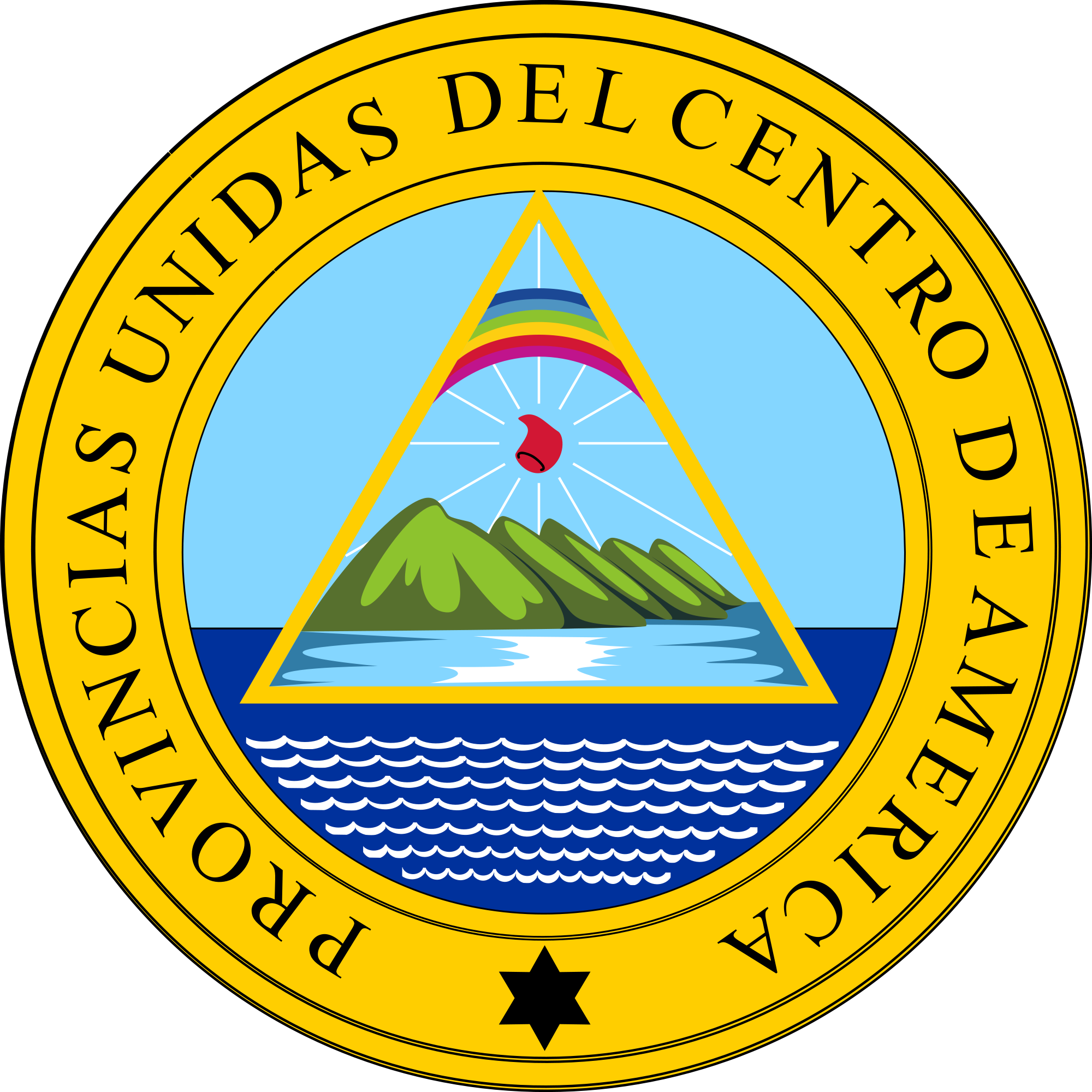Coat Of Arms Of The United Provinces Of Central America - United Provinces Of Central America (2000x2000)