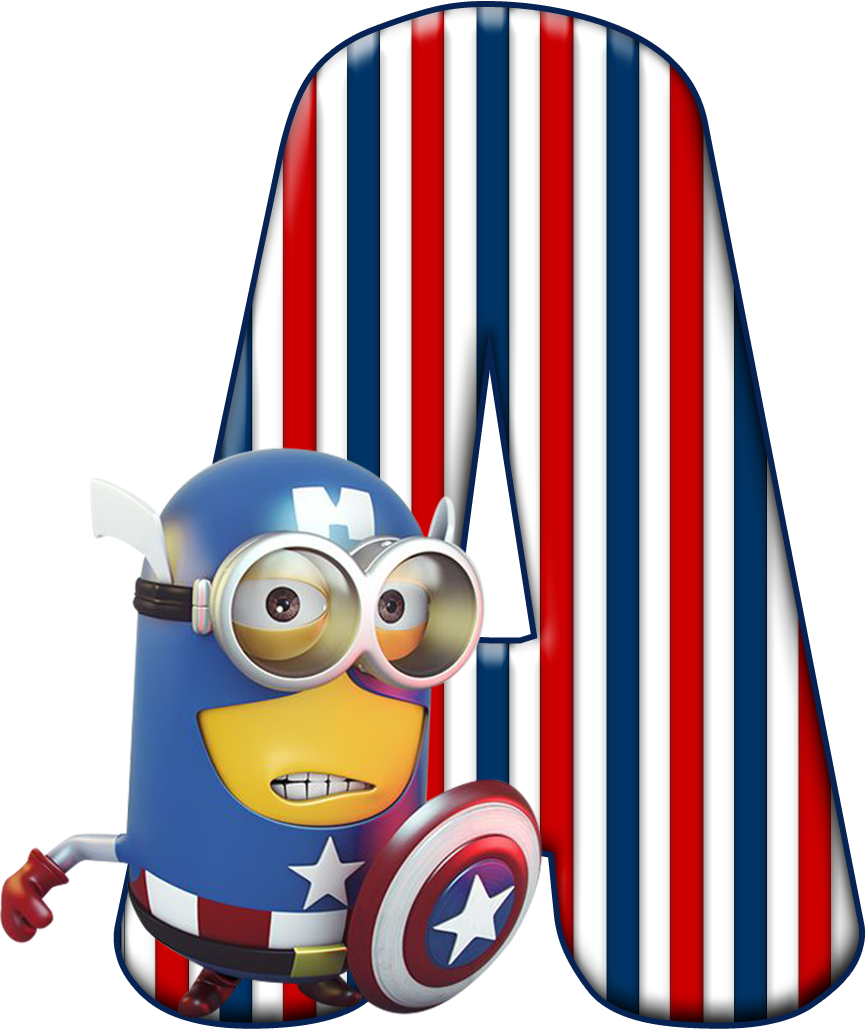 *✿**✿*a*✿**✿*de Alfabeto Decorativo - Funny Captain America Cartoon (866x1029)