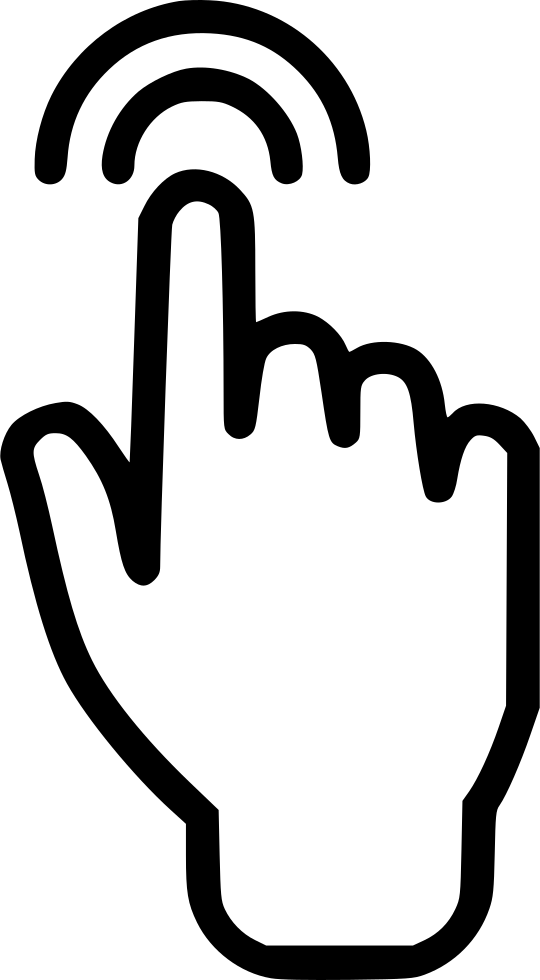 Svg Freeuse Download Touch Screen Signal Hand Finger - Touch Screen Clipart Png (540x980)