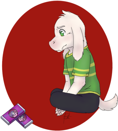 He's Wondering If His New Friend, Chara, Would Like - Cartoon (400x533)