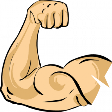 Bicep Clipart - Arm Making A Muscle (450x450)