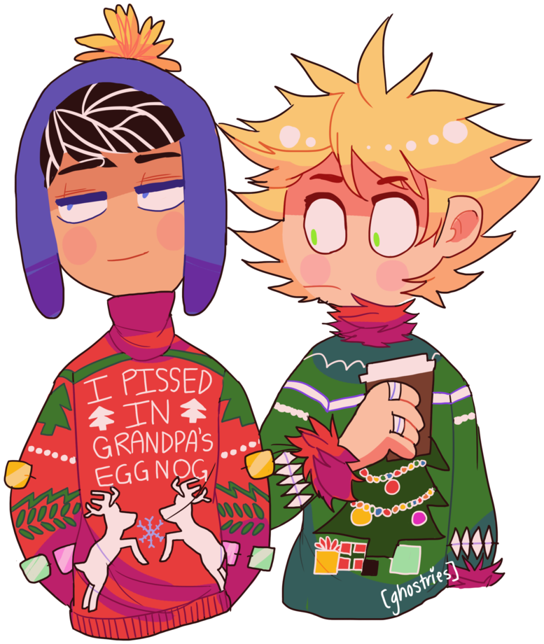 Ugly Christmas Sweaters Request By Arynetcomics On - Tweek X Craig Christmas (832x960)