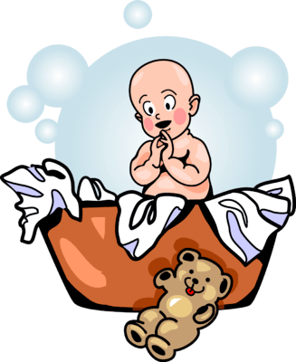 Laundry Basket Baby Baby Clip Art Christartcom - Laundry Basket Clip Art (327x400)