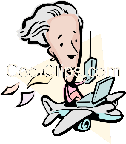 Cartoon Lady Traveling In An Airplane Royalty Free - Video Lesson (422x480)