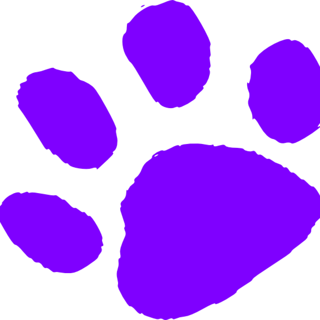 Purple Paw Print Purple Paw Print Clip Art At Clker - Talbot Humane (1024x1024)