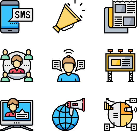 Icons Free Advertising - Cartoon (600x564)