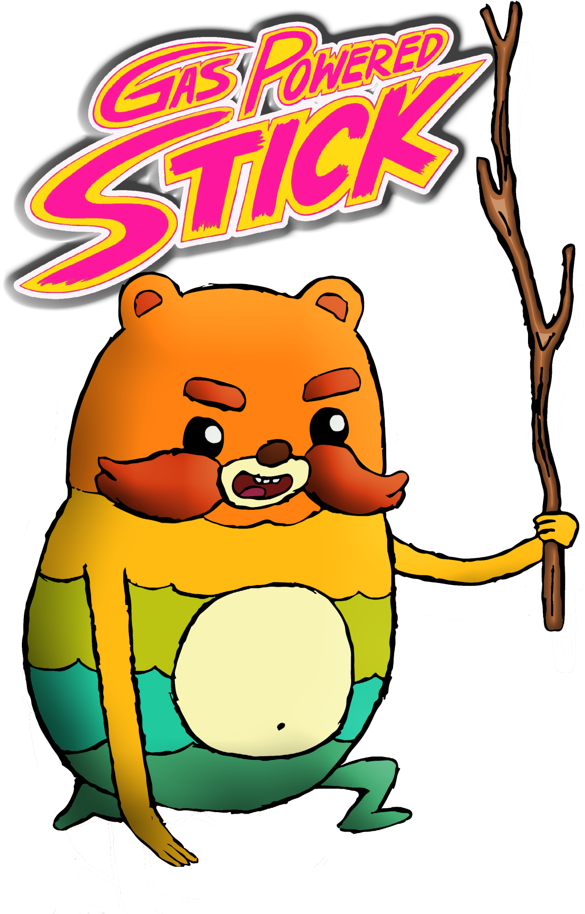Impossibear From The Cartoon Hangover Cartoon, Bravest - Gas Powered Stick (1250x1920)