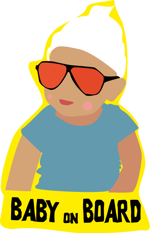 Hangover Baby On Board Car Sticker - Car (515x800)