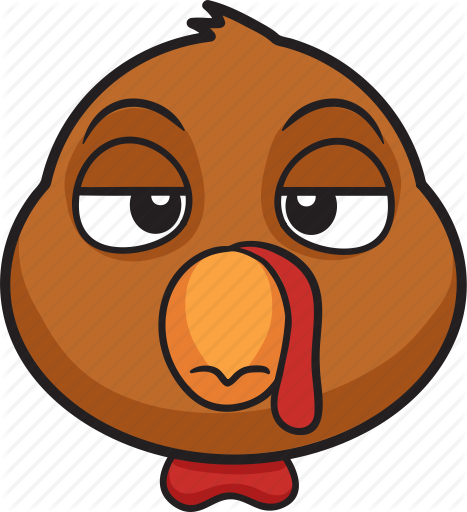 Tuesday Turkey Hangover - Turkey Face Clipart (467x512)