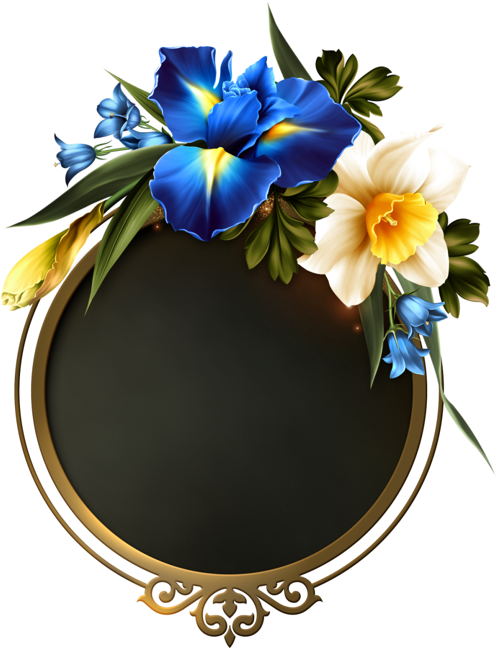 Borders And Frames, Spring Bouquet, Traz, Framed Art, - Souhait De Bon Jeudi Aux Amis (992x1280)