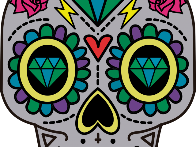 Sugar Clipart Scull - Sugar Skull Design (640x480)