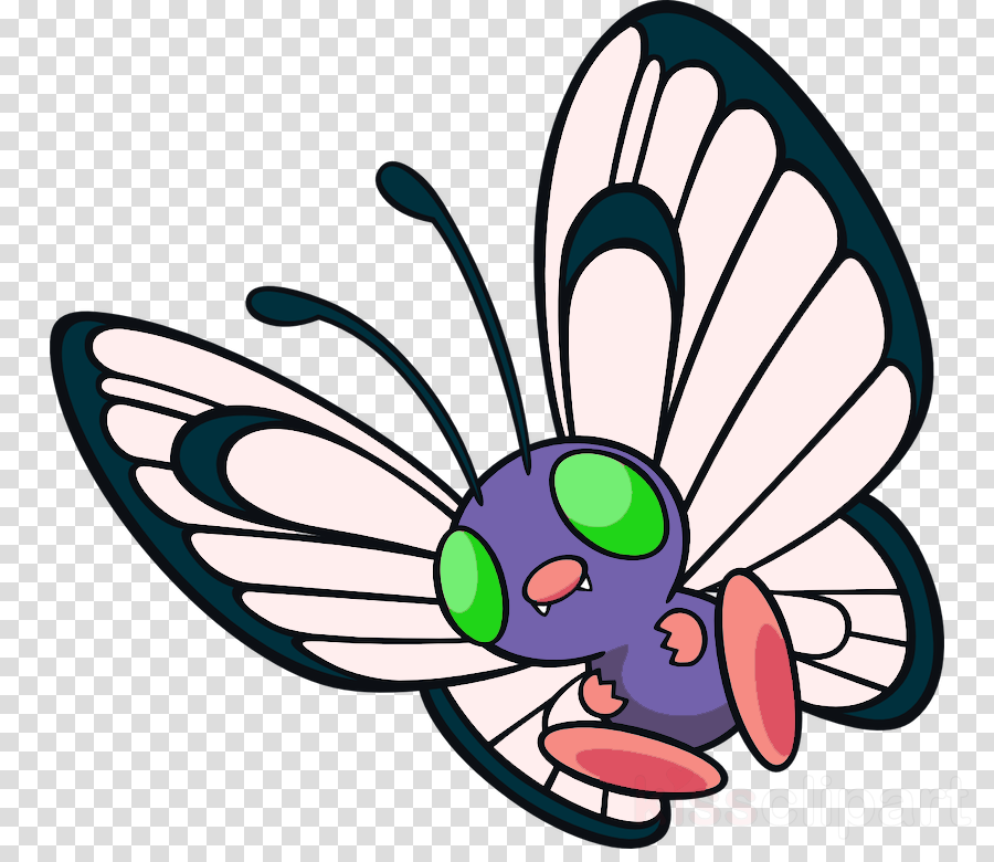 Pokemon Butterfree Clipart Butterfree Caterpie Metapod - Pokemon Butterfree (900x780)