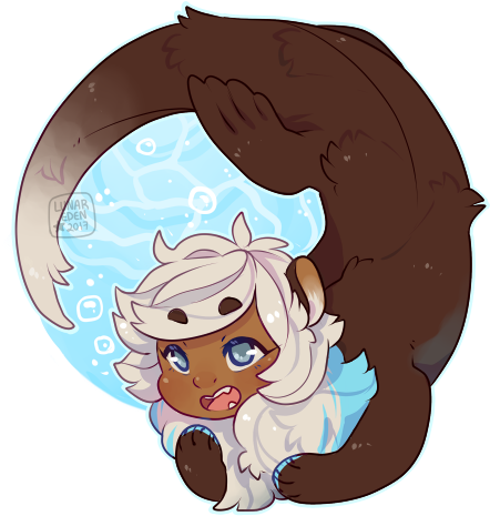 Graphic Royalty Free Otters Drawing Fantasy - Drawing (565x565)