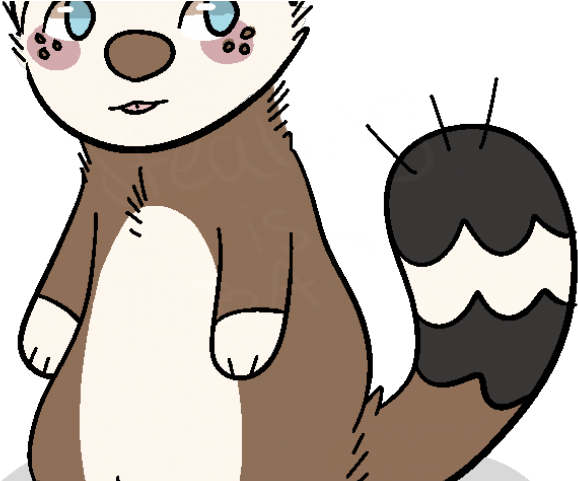 Otter Clipart Cute Anime - Black-footed Ferret (640x480)