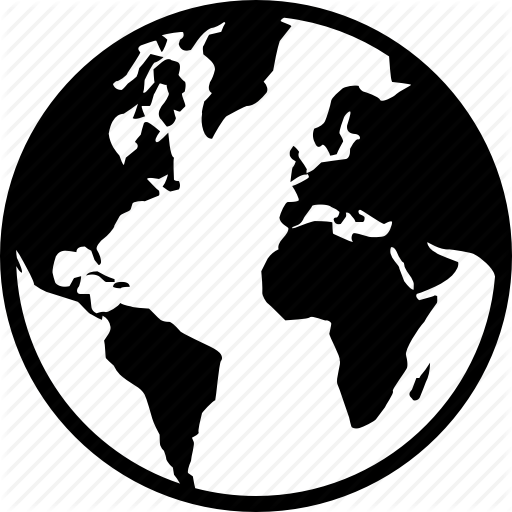 World Globe Silhouette At Getdrawings - World Map (512x512)