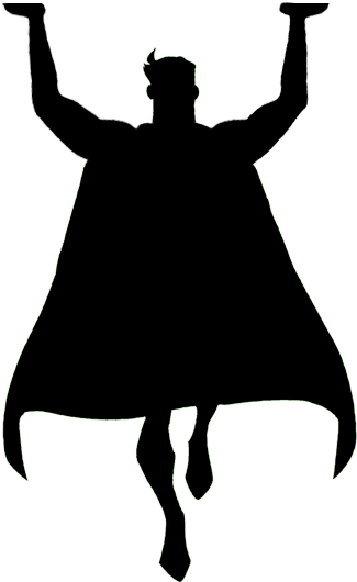 Superhero Clipart At Getdrawings Com Free For - Flying Superhero Silhouette Png (406x554)