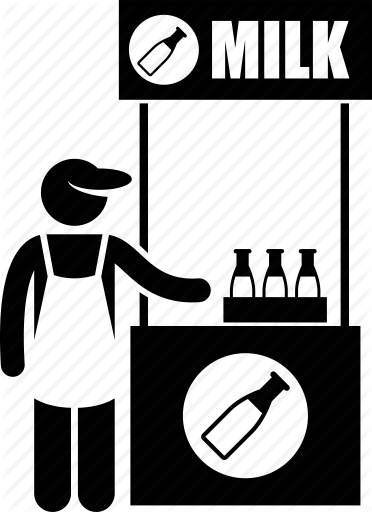 Clipart Milk - 0 - 0 - Promoter And Salesman' By Gan - Promotion Booth Icon (372x512)