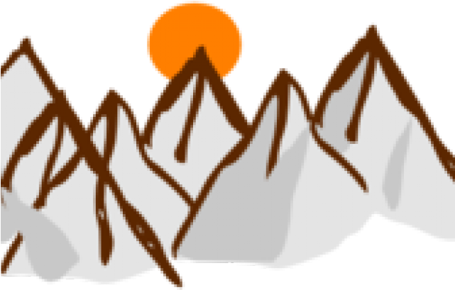 Range Clipart Mountain Sunset - Mountain Range Cartoon (640x480)