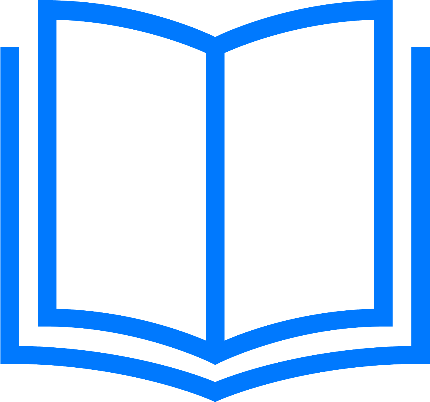 Computer Icons Book Clip Art - Open Book Blue Png (1600x1600)
