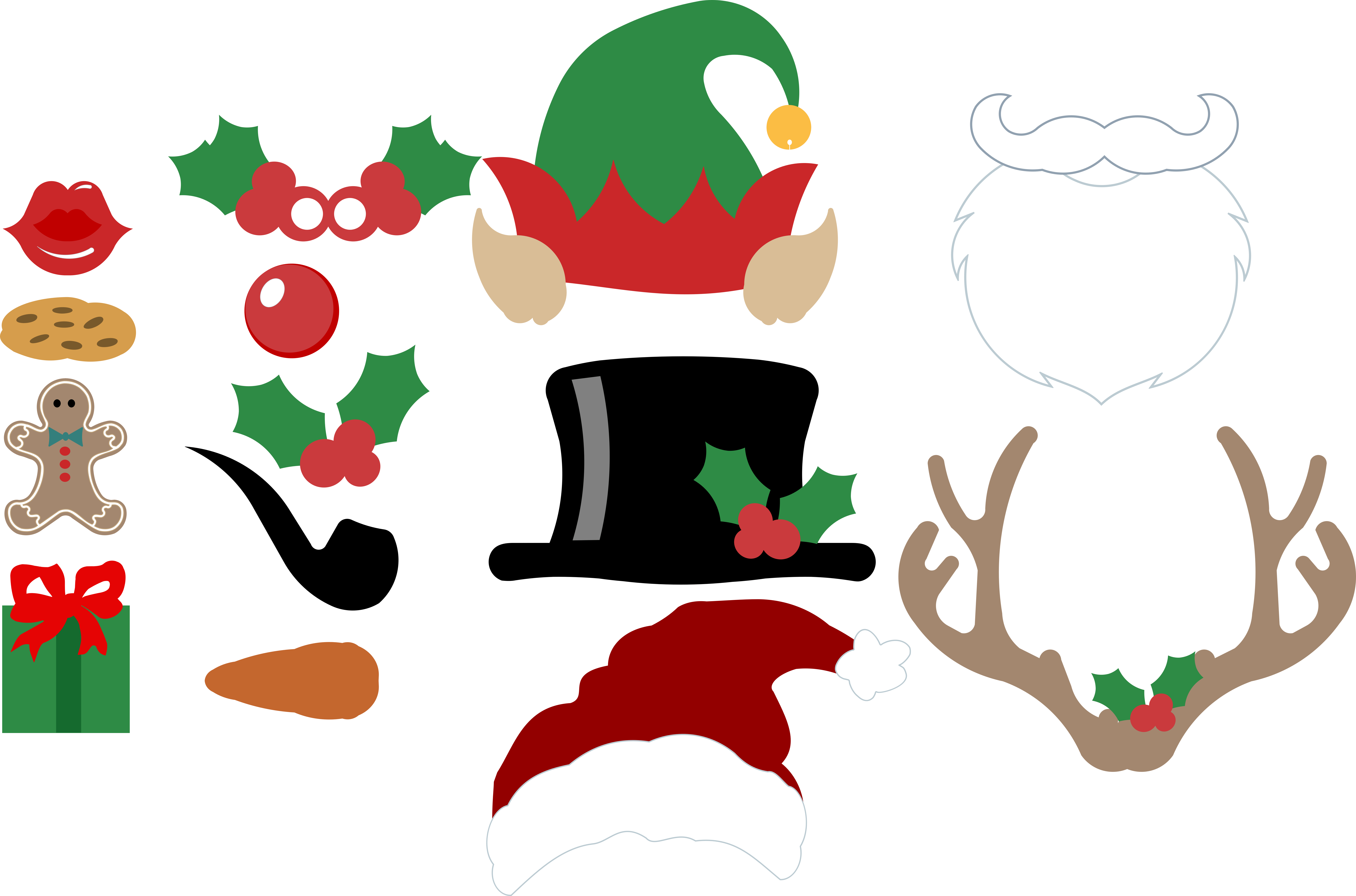 Free Christmas Photo Booth Props Svg Files Bits & Pieces - Christmas Day (7777x5139)