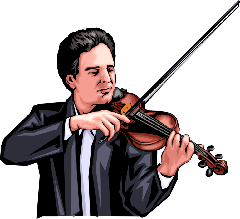 Violinist Musician Plays Fiddle - Violinist Clip Art (769x700)