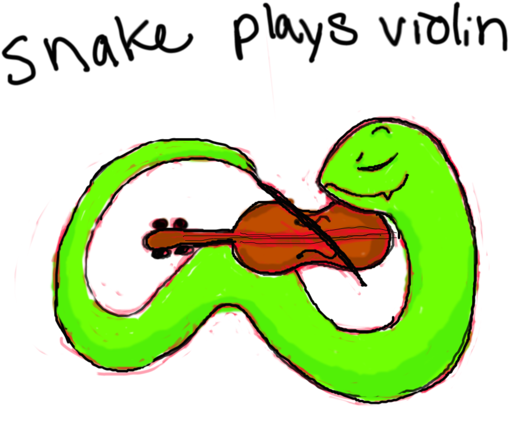 Untitled Drawing By Tankerfishygal - Animal Playing Instrument Drawing (1350x1020)