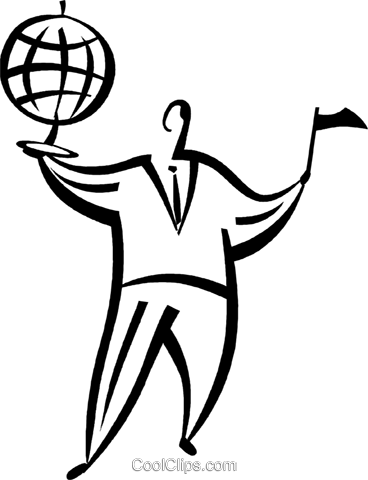 Businessman With Globe And Flag Royalty Free Vector - Businessman With Globe And Flag Royalty Free Vector (368x480)