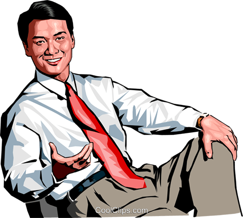 Businessman Royalty Free Vector Clip Art Illustration - I M So Bored At Work (480x430)