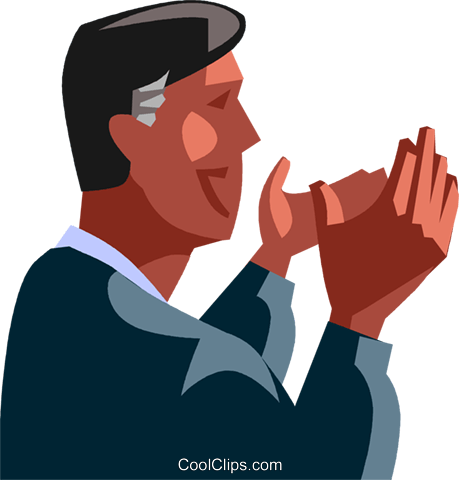 Businessman Applauding Royalty Free Vector Clip Art - Illustration (459x480)