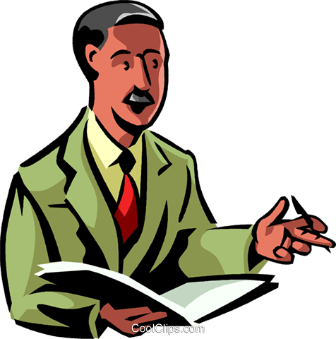 Businessman Discussing Ideas Royalty Free Vector Clip - Cartoon (476x480)