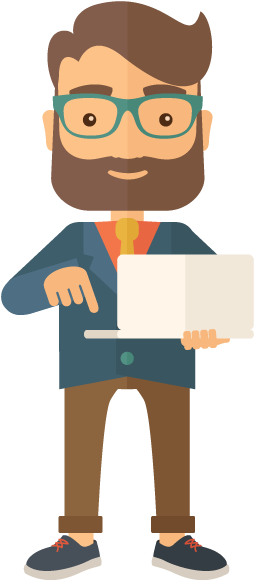 Jpg Transparent Download Small Business Websites How - Person With Laptop Vector (301x600)