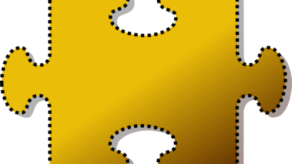 Entranching Puzzle Piece Template Jigsaw Yellow Puzzle - Puzzle Pieces Clip Art (585x329)