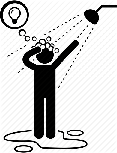 Graphic Library Businessman Clipart Ideal Man - Man Thinking In Shower (390x512)