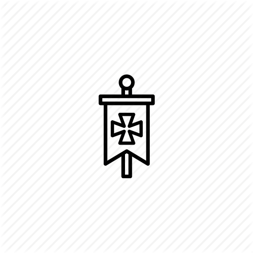 Clipart Royalty Free Stock By Beguima Flag Mediaeval - Medieval Banner Icon (512x511)