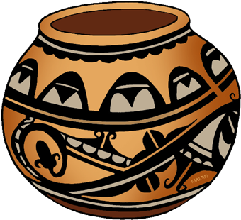 Southwest Pottery - Ceramic Clip Art (360x335)