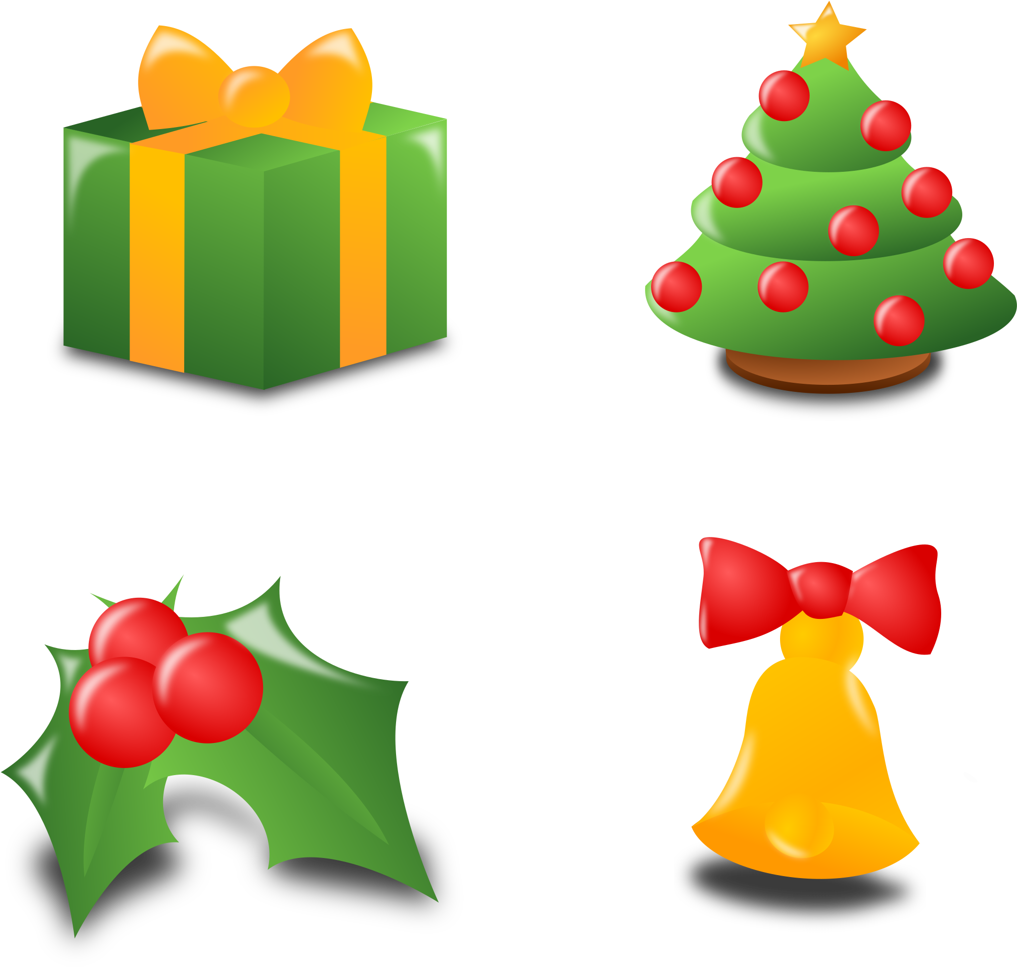 All Photo Png Clipart - Christmas Presents Wrapped Clipart (2400x2400)