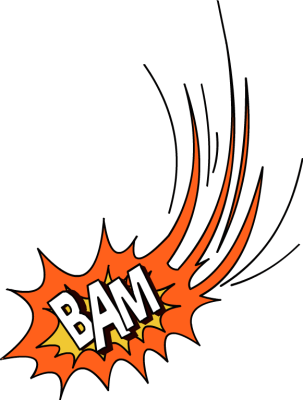 Fotor Doodle Clip Art Online For Free Photo - Bam! Cartoon Logo Surgical Steel Ear Studs Earrings (303x400)