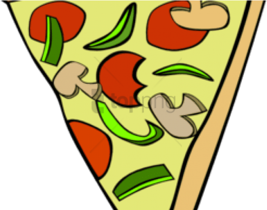 Slice Of Pizza Clipart - Pizza Slice Transparent Background (850x671)