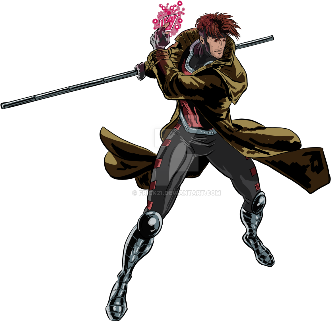 Weapon Drawing Avengers Banner Royalty Free Stock - Gambit X Men (1600x1199)