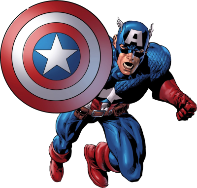 Captain America Png, Download Png Image With Transparent - Captain America Cartoon Png (400x381)
