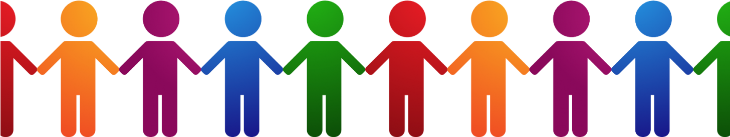 Kindergarten Colored - People Holding Hands Clipart (1456x819)