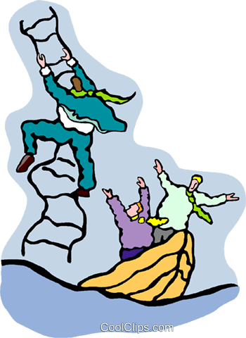Man Climbing A Rope Ladder Royalty Free Vector Clip - Man Climbing A Rope Ladder Royalty Free Vector Clip (350x480)