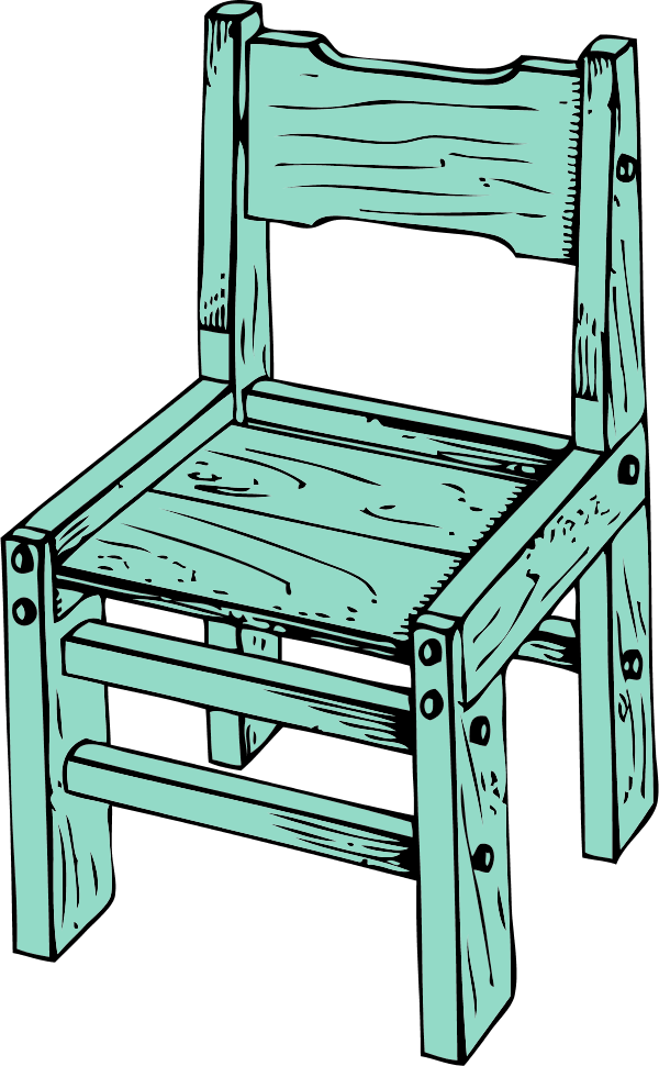 Vector Clip Art - Wood Chair Clipart Png (600x970)