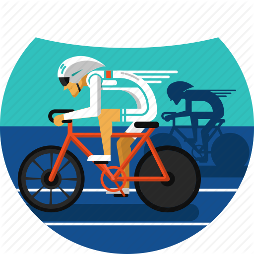 Clip Art Black And White Download Sports By Flatvectoricons - Track Cycling Icon (512x512)