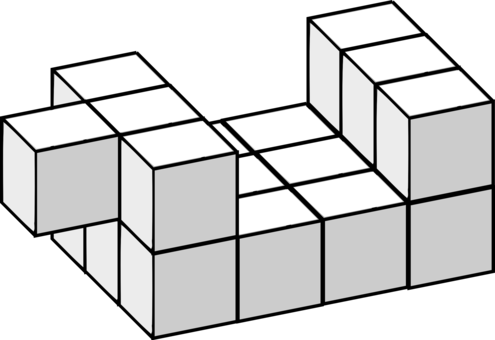 Three-dimensional Space Symmetry Line Cube - Diagram Of Rubiks Cube (495x340)