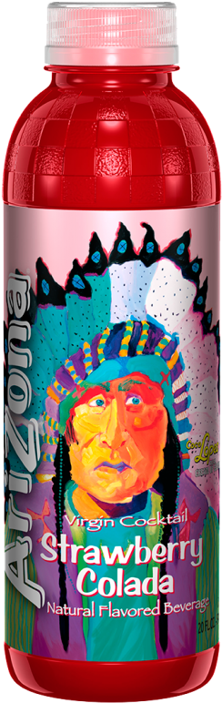 Clip Art Free Download Strawberry Colada The American - Arizona Tea Fruit Punch Tallboys 20 Oz Pack Of 24 (800x800)