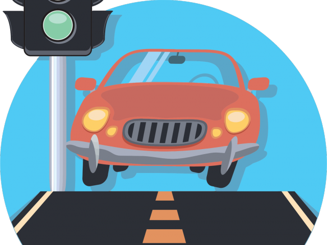 Clipart Library Light Street Corner Free On Girl - Road Traffic Vehicle Art (640x480)
