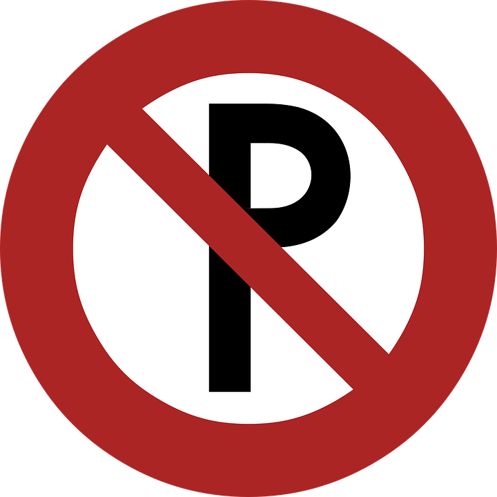 Highway Clipart Traffic - No Parking Road Sign (720x720)