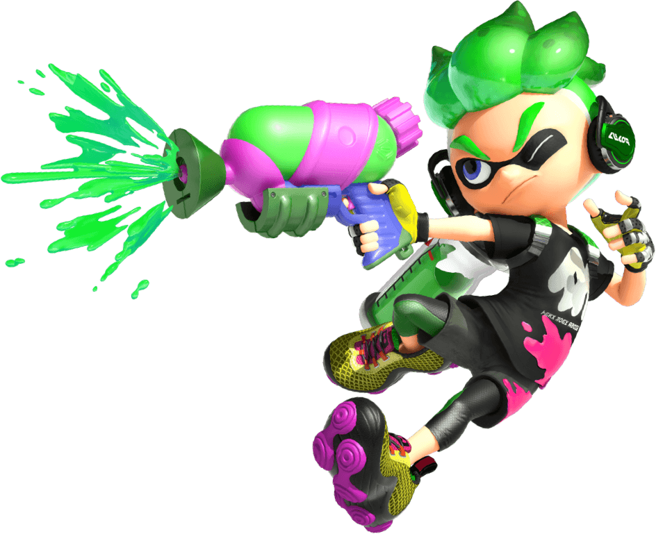 Playing Clipart Cooperative Play - Splatoon 2 Green Inkling Boy (944x769)